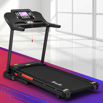 Everfit Electric Treadmill with Auto Incline 15 Levels 520mm Black