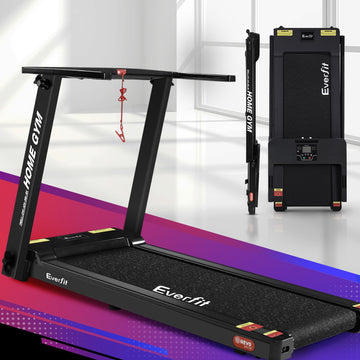 Everfit Electric Treadmill Black 2.5HP 12 Speed Levels 120kg Foldable Home Gym
