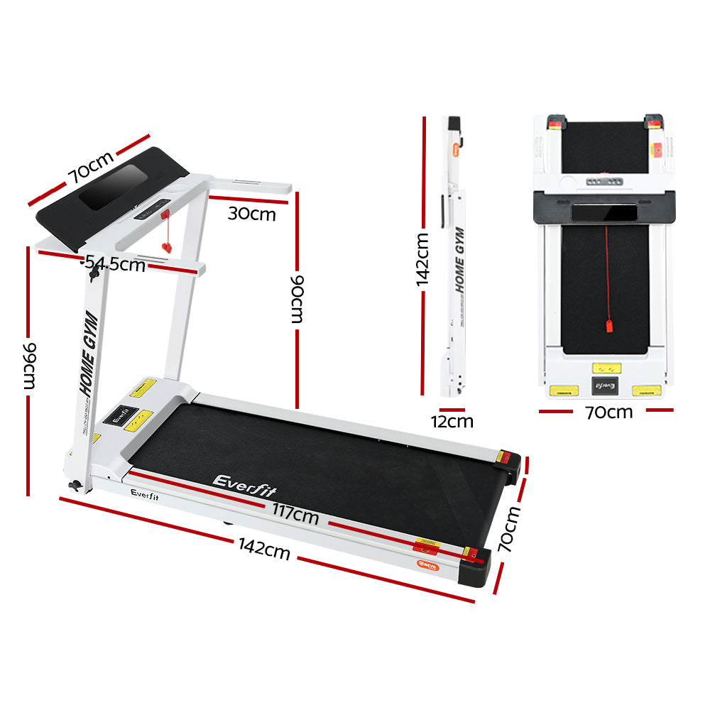 Everfit Folding Treadmill Cardio Exercise Equipment 120kg 14 Speed White