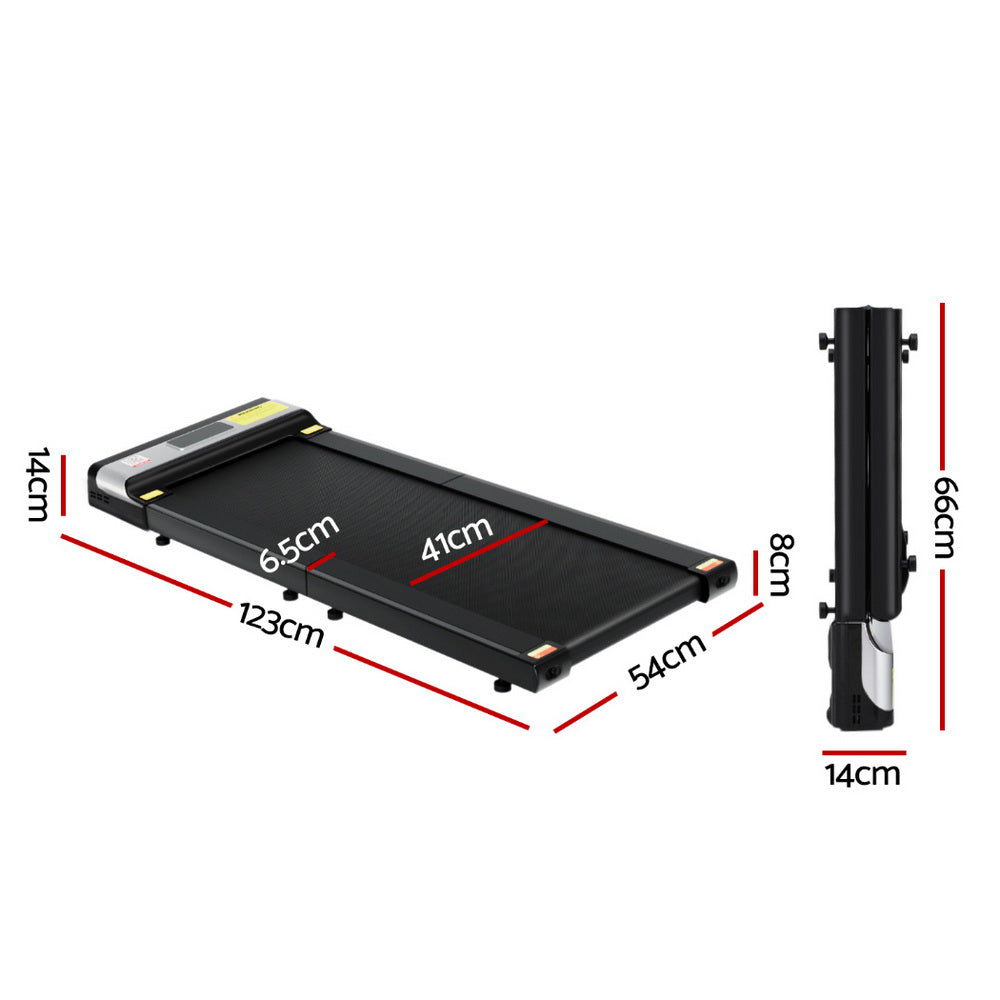 Everfit Under-Desk Walking Pad Treadmill Foldable Black