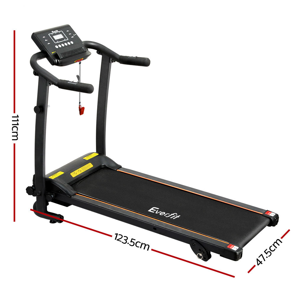 Everfit Electric Treadmill 1HP 12 Speed Levels Foldable Home Gym 100kg Capacity