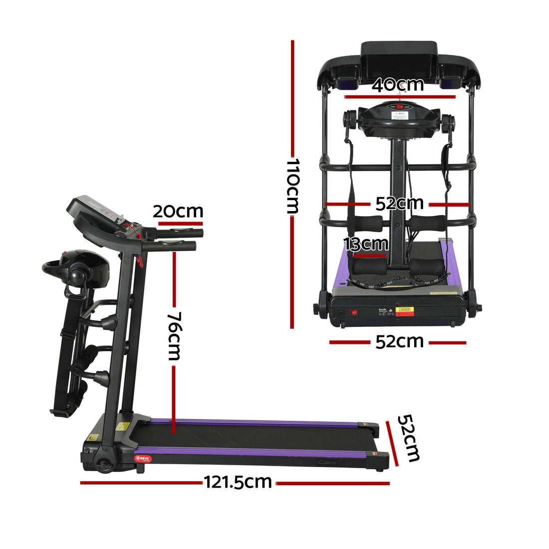 Everfit Multifunctional Treadmill Cardio Workout Machine with Massager