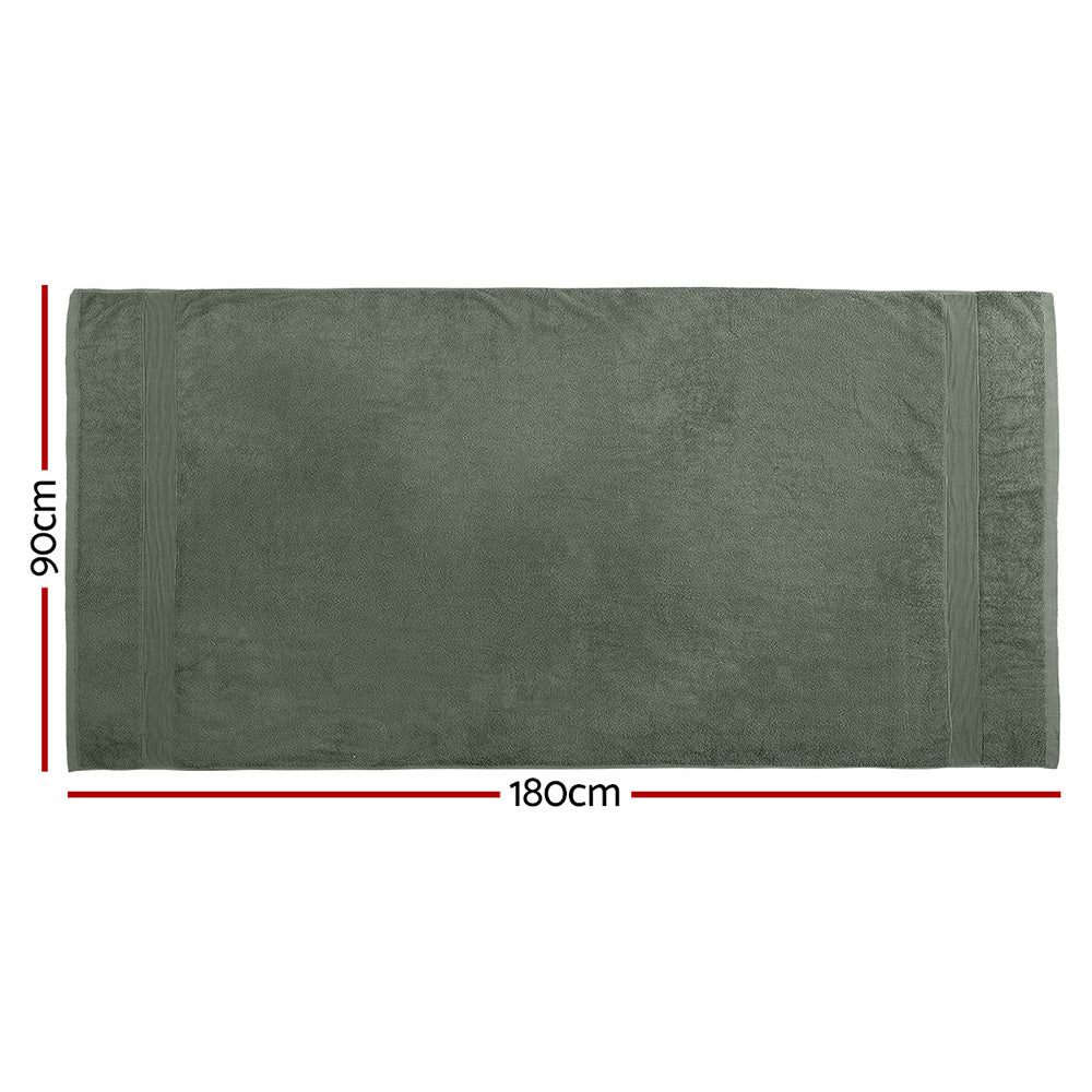 Premium Cotton Bath Sheets 2 Pack Extra Large 550gsm Green