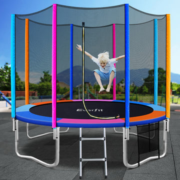 Everfit 10ft Kids Trampoline with Safety Net and Ladder