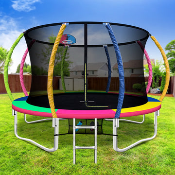 Everfit Kids Trampoline with Safety Net 12FT Green