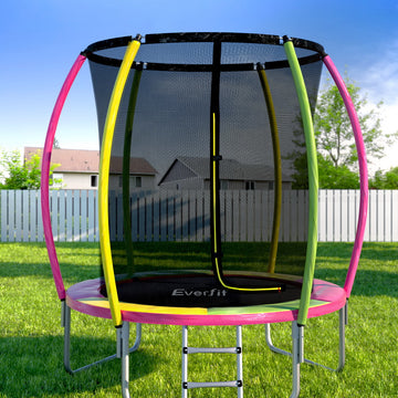 Everfit Kids Round Trampoline 6ft with Safety Net Enclosure