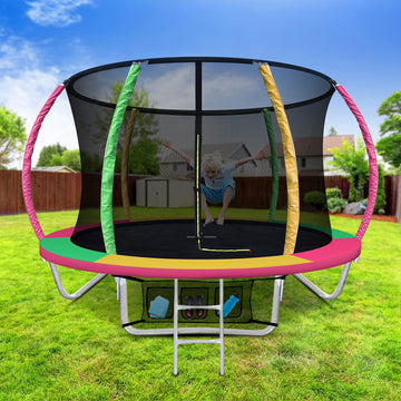 Everfit 8ft Kids Trampoline with Safety Net and Ladder