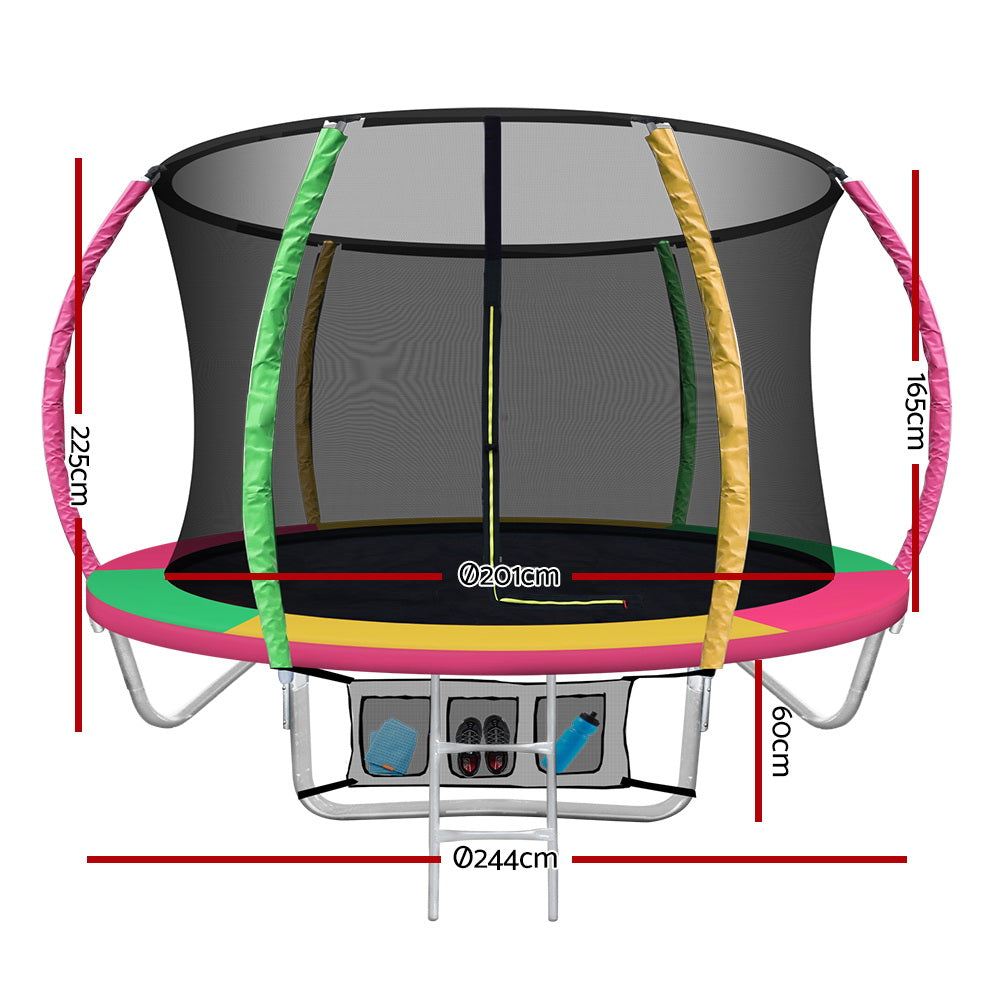 Everfit 8ft Kids Trampoline with Safety Net and Ladder