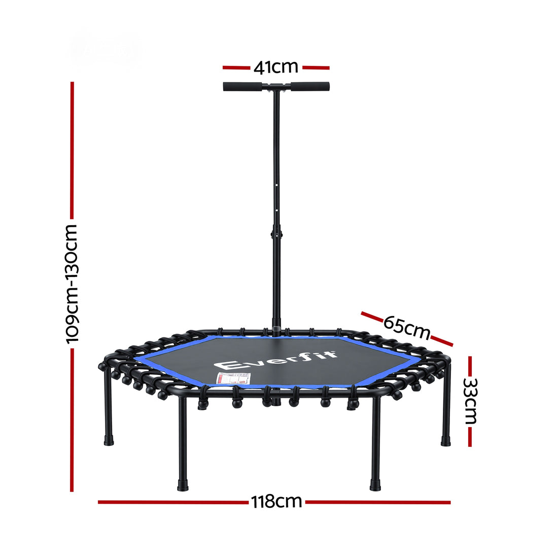 Everfit Hexagon Fitness Trampoline Rebounder 48 inch Blue
