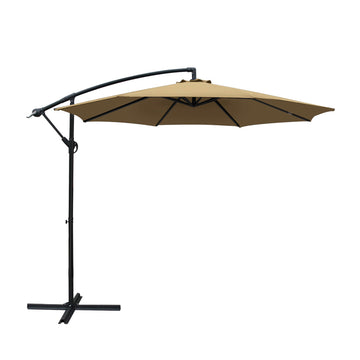 Instahut Cantilever Umbrella UV50+ 3m Beige