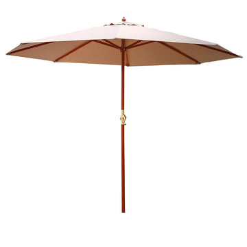 Instahut Centre Post Umbrella UV50+ 3m Beige