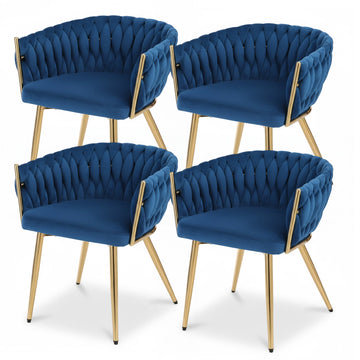 Artiss Velvet Dining Chairs Set of 4 Blue