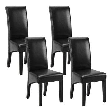 Artiss Parsons Dining Chair Set of 2 PU Leather Black