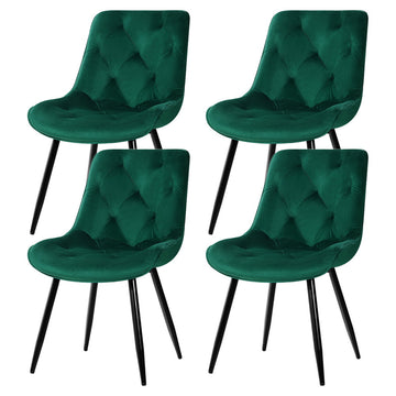 Artiss Starlyn Dining Chairs Set of 4 Velvet Green