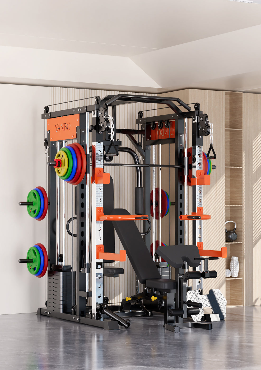 SmartFit M1 Ultra Leg Press Smith Machine 140kg with Chest Fly