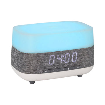 Laser Ambient Diffuser Clock Radio LED Light Bluetooth Speaker