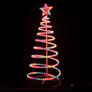 Samland LED Rope Light Christmas Tree with Star Motif 145cm Multi Colour