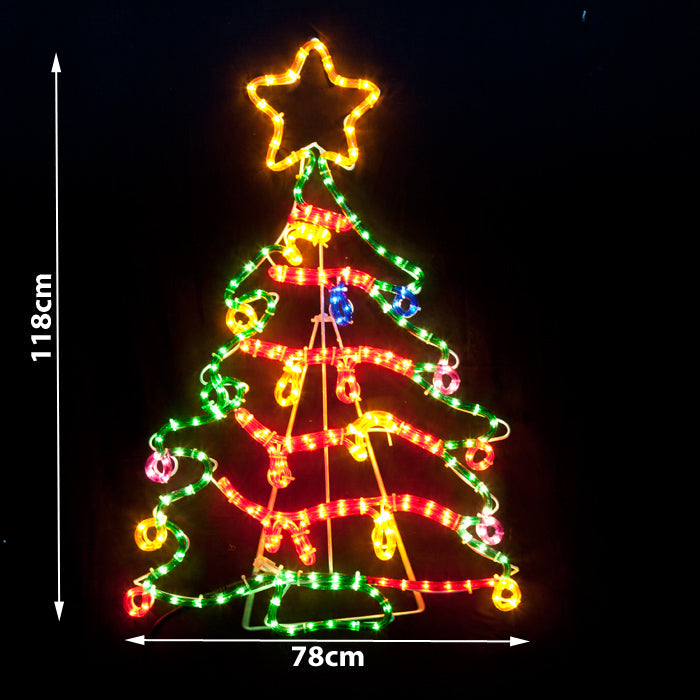 Samland Christmas Tree Rope Light Animated 118cm Multi Colour