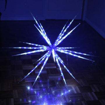 Samland LED Star Ball Christmas Light 160 LED 105cm Blue White