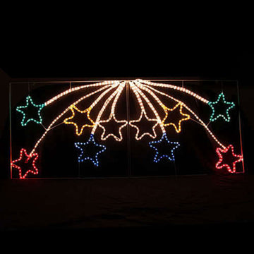 Samland LED Animated 10 Stars Rope Light Display 2.2m Multi Colour