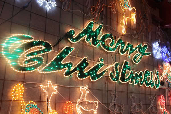 Samland Merry Christmas LED Sign Light 5.5m Rope Light Commercial
