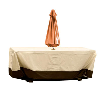 Patio Table and Chair Cover Water-Resistant with Umbrella Hole 223x147x58cm