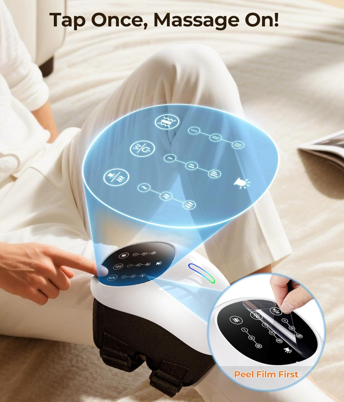 Cordless 360 Knee Massager with 3 Intensity Levels