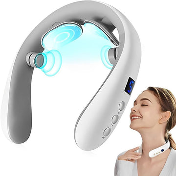 Vortaz Wireless Neck Massager Electric Pulse Heat 10 Modes
