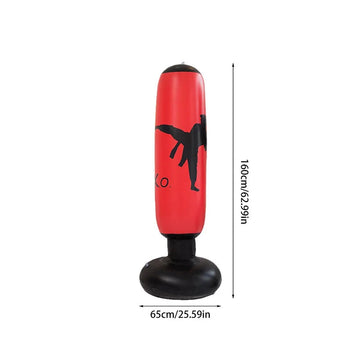 160cm Inflatable Standing Boxing Punching Bag Red Kids Adults