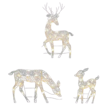 Lighted Christmas Deer Reindeer Family LED Outdoor Decorations