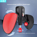 SKS Fitness push-up disc with red non-slip curved pad showing 360° rotation and red resistance adjustment knob