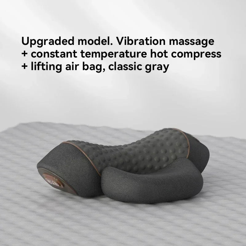 Heated Cervical Massage Pillow 3 Heat Levels Vibration USB Rechargeable