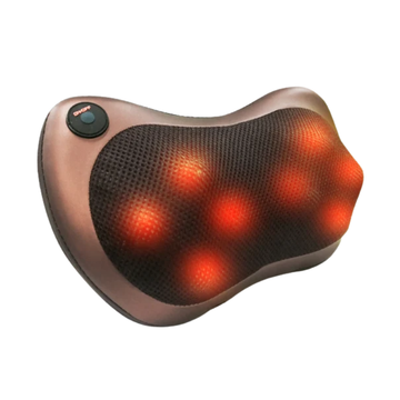 Brown Shiatsu Neck Back Massager Pillow with Heat Electric