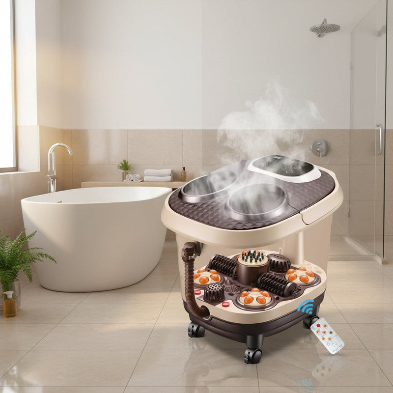 Vortaz Electric Heated Foot Bath Spa with Bubbles and Remote Control