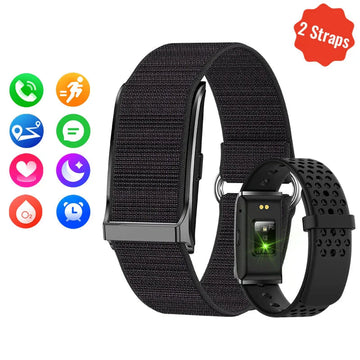 Smart Fitness Bracelet Heart Rate Monitor IP68 Waterproof Black