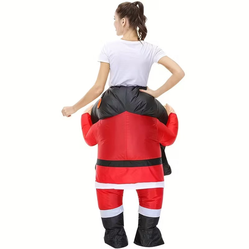 Christmas Inflatable Ride-On Santa Costume Red Adult