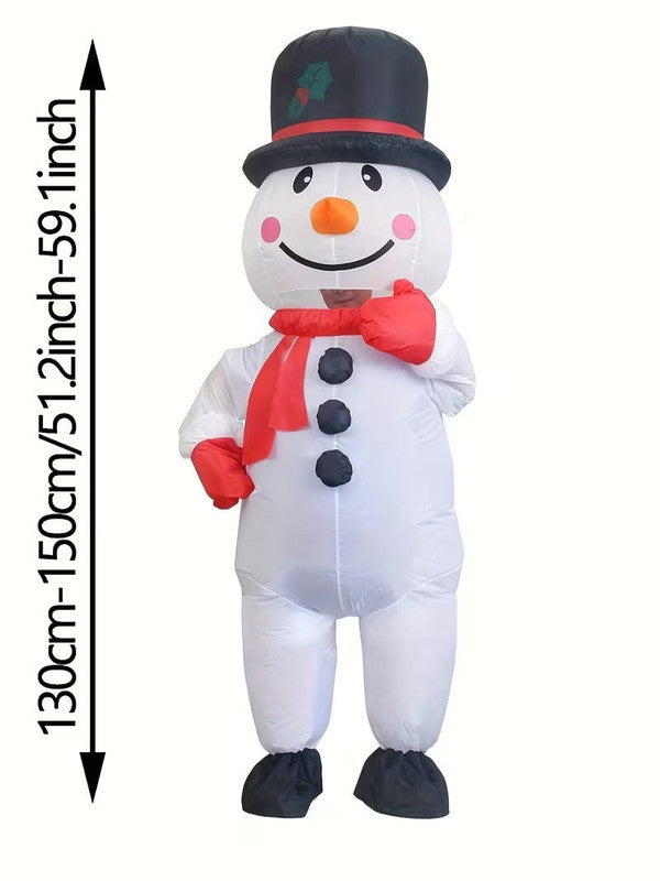 Christmas Inflatable Snowman Decoration Festive White