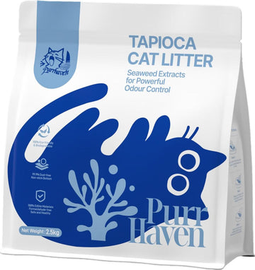 Purr Haven Tapioca Cat Litter Plant-Based Natural Odor Control 10 Carton