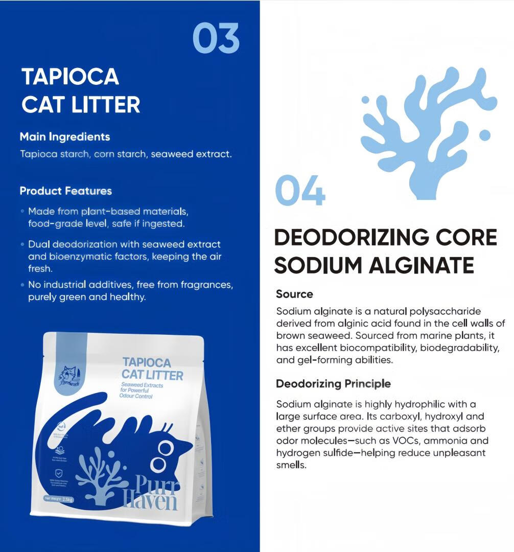 Purr Haven Tapioca Cat Litter Plant-Based Natural Odor Control 10 Carton