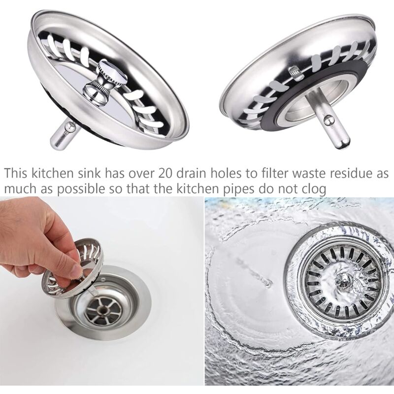 Vortaz Stainless Steel Kitchen Sink Strainer Stopper 78mm
