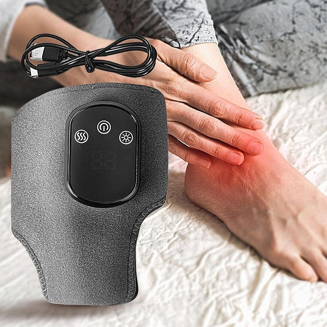 Rechargeable Heated Foot Ankle Massager with Heat Therapy 40-60C