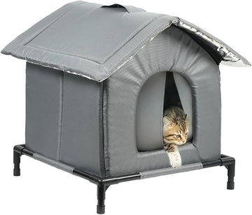 Waterproof Insulated Outdoor Pet House 33x33cm Gray