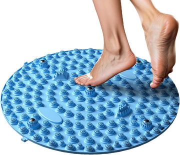 Acupressure Foot Mat with Magnets and Raised Pressure Points Blue