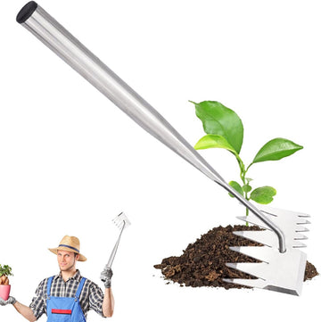 Stainless Steel Weeding Fork 6-Tine Garden Cultivator