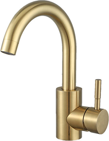 Brushed Gold Kitchen Mixer Tap 360 Swivel Gold