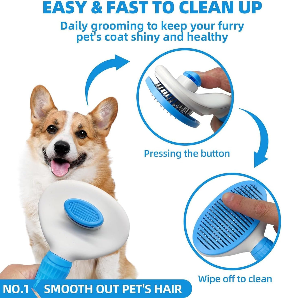 Vortaz Dog Bath Brush Grooming Glove with Shampoo Dispenser 6 in 1