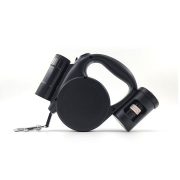 Illuminated Retractable Dog Leash 4.5m with LED Flashlight and Storage