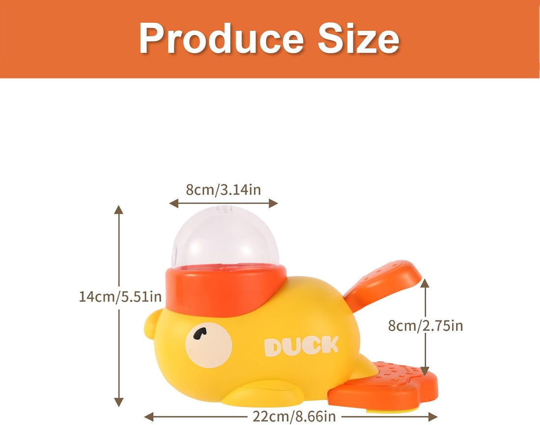 Vortaz Manual Duck Pet Food Dispenser 1.5L Yellow