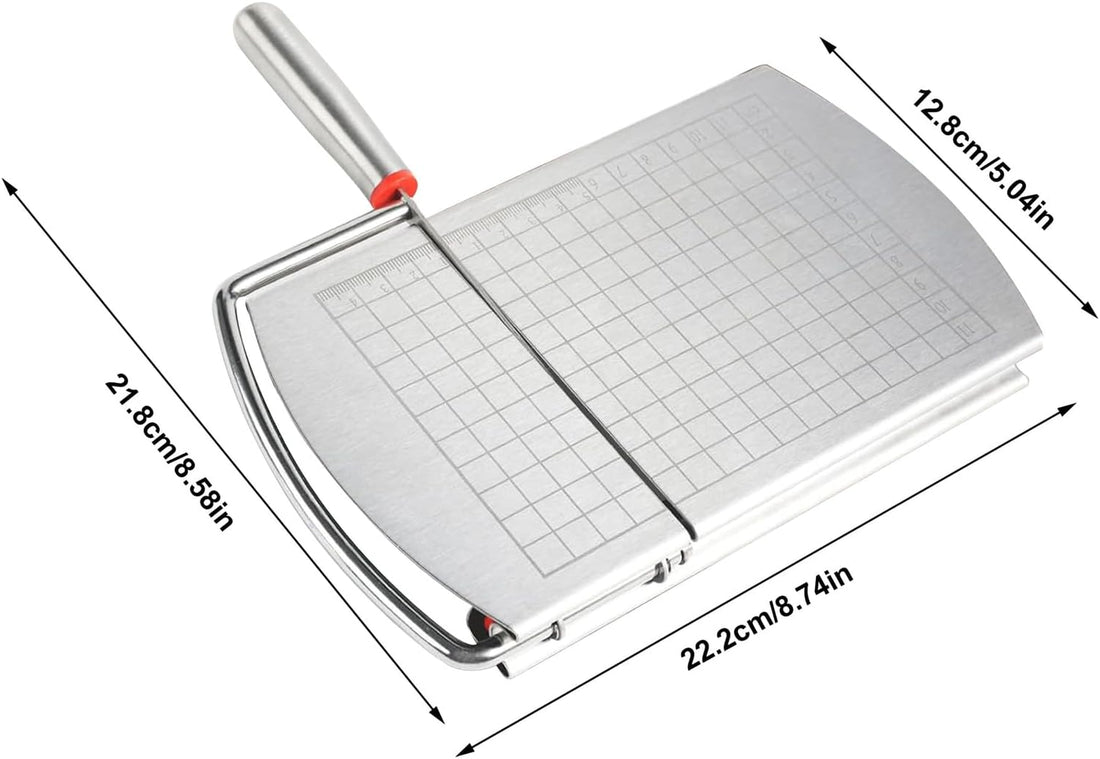 Stainless Steel Cheese Cutter with Measuring Scale Adjustable Thickness
