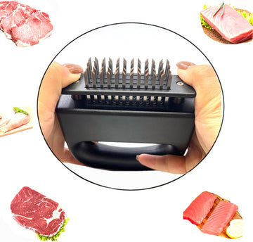 48 Pin Stainless Steel Meat Tenderizer with Ergonomic ABS Handle